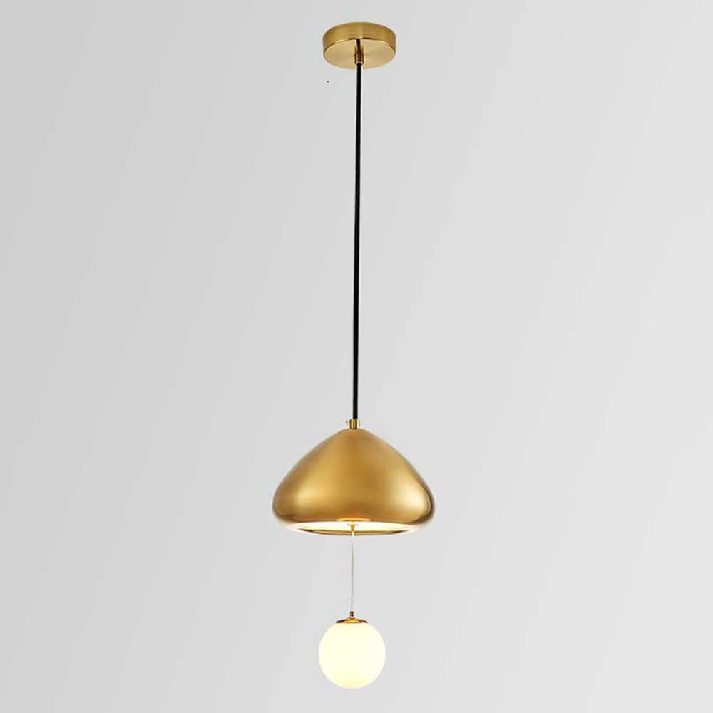 Lámpara colgante dorada de cristal moderna estilo nórdico para comedor