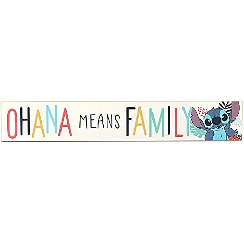 Disney Lilo and Stitch Wall Art - Ohana Means Family Wood Wall Decor - Large Lilo and Stitch Sign for Home Decorating Cover