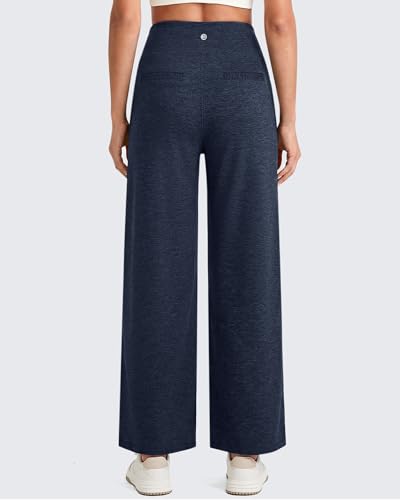 Image of G4Free EverGoing Wide Leg Ankle Pants for Petite Women with Pockets Stretch