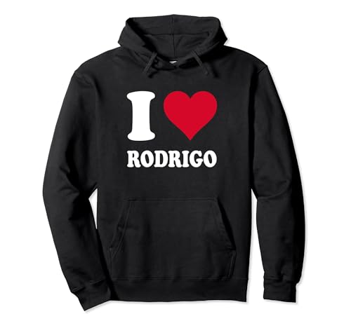 Corazón Rojo Me Amo Rodrigo Sudadera con Capucha