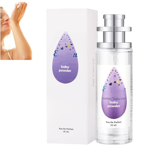Perfume de talco para bebés, perfume suave en aerosol para bebés, limpieza de larga duración, 35 ml/1.2 fl oz