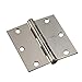 Richelieu Hardware 821ANB Full Mortise Butt Hinge 3 1/2 in (89 mm), Antique Nickel, 2 Pack