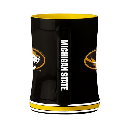 Image of Logo Brands NCAA Missouri Tigers 14 oz Relief Coffee Mug - Officially Licensed Mug, Sculpted 3D Logo and Team Colors - Comfortable Handle and Glossy Finish for College Sports Fans