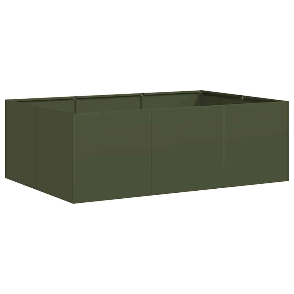 vidaXL Planter Olive Green 120x80x40 cm Steel — image 1
