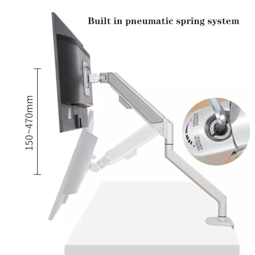 Brazo de monitor para evitar dolor de cuello con soporte ergonómico ajustable de resorte de gas 5