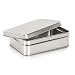 Darice Small Metal Tin with Lid: Silver, 4.9 x 3.7 x 1.65 Inches