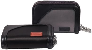 Microfiber Nylon Accessories Double Zip Wallet Color: Gunmetal