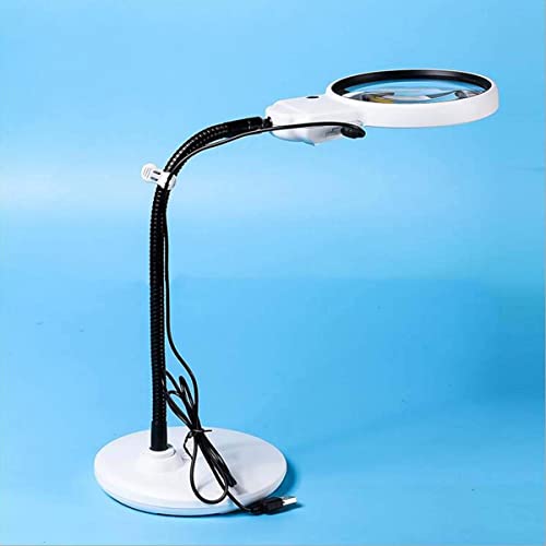 Loupe HD de bureau avec interrupteur d'éclairage LED rechargeable USB - 4