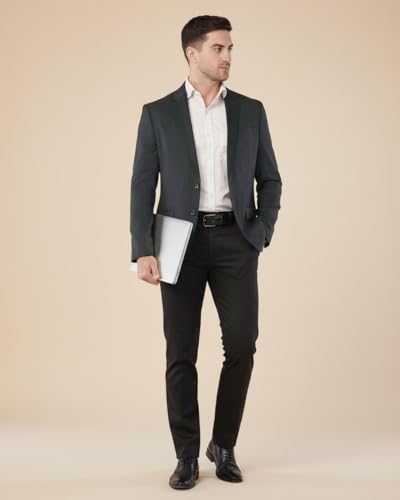 Image of SaintX Men's Formal Blazer | Fully Lined | Slim Fit | Professional Jacket | Premium Business Formal Suit | Office | Wedding | All Purpose