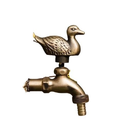 Robinet de jardin extérieur en laiton antique poignée canard G1/2