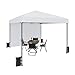 YITAHOME 3 x 3m Pop-Up Pavillon | wasserdicht Faltpavillon | Anti-UV Gartenzelt Partyzelt | mit Tragetasche und Seilen | für Terrasse Strand Camping Markt Festival (Weiß+Einteiliges Tuch)