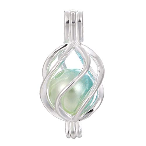Breloques boule torsadée en argent brillant pour création bijoux DIY x10