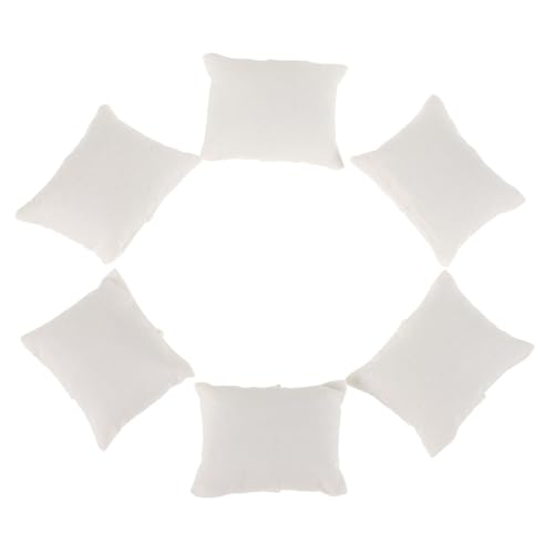 Toyvian 6 Pièces Mini Oreillers Maison De Poupée 1:12 Oreillers De Canapé en Tissu Accessoires Miniatures pour Salon Maison De Poupée Décoration Compacte