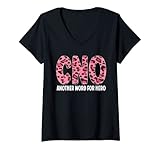 Womens CNO Leopard Nurse Life Chief Nursing Officer V-Neck T-Shirt