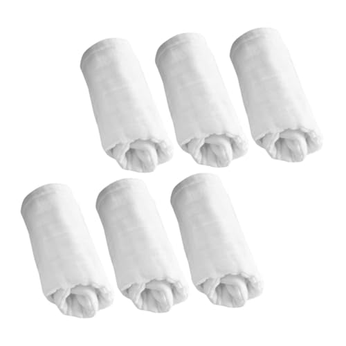 6pcs Muslin Burp Cloths Soft Breathable Cotton Diapers for Newborns Washable Reusable Cloths for Daily Use Essential Item for Boys