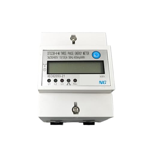 Contador eléctrico trifásico con pantalla LCD y carril DIN para 10(100)A