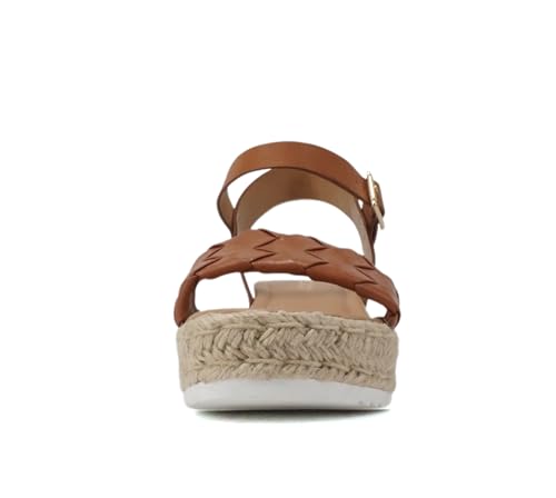 Image of Soda CLIP ~ Women Open Toe Ankle Strap Platform Espadrille Sandal