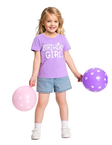 Birthday Girl Shirt Toddler Baby Girls Birthday Outfit Cotton T-Shirt Size 2-10 Years2