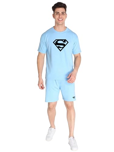 Image of Men's Co Ord Set || Pure Cotton Lycra Printed Night Dress for Men || Sleepwear Pajama Set for Men || Casual Home Wear Set || Shorts Pajamas Set || Night Suit for Adults