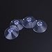 Double Sided Suction Cups:OUNONA 50 Pieces Clear Suction Cups PVC Plastic Suction Cup without Hooks (45mm)