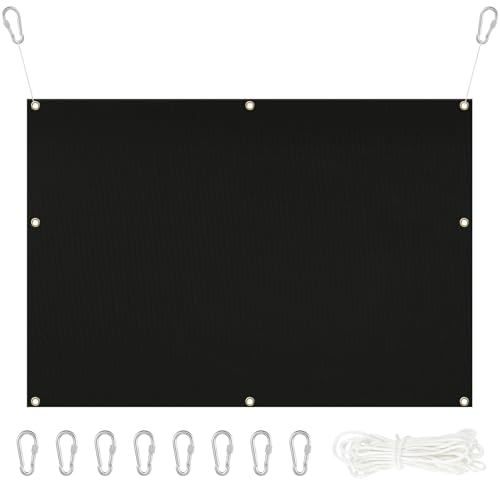 Silipull Archery Backstop Netting Heavy Duty with Rope and Hooks Slingshot Archery Net for Backyard Shooting Accessories(5 ft X 10 ft X 2 Mm, 45 Lbs,Black)