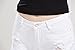 chouyatou Women's Perfectly Fit 5-Pockets Ripped Denim Jean Shorts (L-US 12, White)