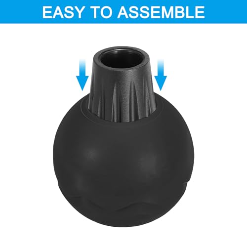 PATIKIL 0.55 Inch Chair Feet Replacement, 8 Pack TPE Outdoor Camping Chair Leg Tips Ball Cap Folding Chair Legs Floor Protectors Stability on Rugged Fit for 0.55"(14mm) Chair Feet, Black miniatura 5