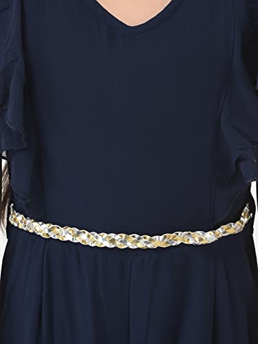Image of Cub McPaws Girls Ruffle Sleeves Jumpsuit with Belt | 4-12 Years