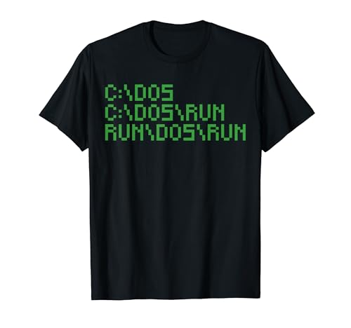 Run Dos Run T-shirt Funny IT Geek Tee