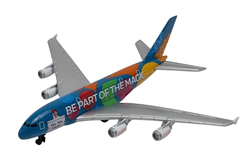 Daron Collectible Toy - Emirates Arlines A380 Double-Decker Flagship Airplane - Die-Cast Metal Model Airplane with Plastic Parts for Children Ages 3+