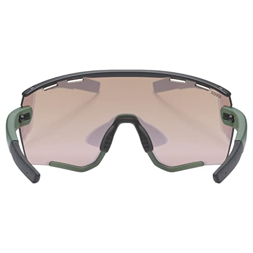 Uvex Anti-Fog Sports Sunglasses For Cycling/Running With Uv Protection & Interchangeable Lens System, For Women & Men, Sportstyle 236 Set, Moss Green-Black Matt/Yellow, One Size #TOP3