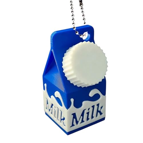 Porte-clés en carton de lait – Design polyvalent – Porte-clés amusant pour pilulier de lait | Porte-clés unique en carton pratique pour bouteille | Mini pince à pilules pour poche, sac à dos et clés