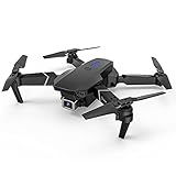 Foldable WiFi FPV Drone with 1080P HD Camera Live Video for Beginners, RC Quadcopter, Follow Me, Gesture Control, Circle Fly, Auto Hover & 5G WiFi Transmission (Black)