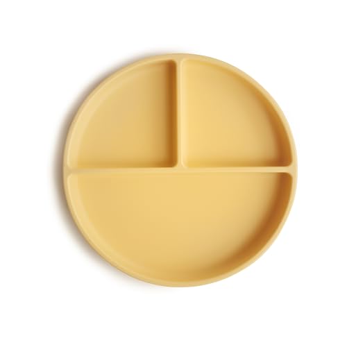 Image of mushie Silicone Suction Plate | BPA-Free Non-Slip Design (Daffodil)