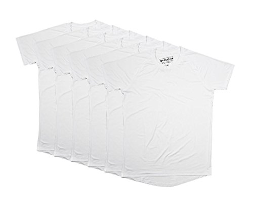 Mr. Davis Men's Bamboo Viscose Traditional Cut Crew Neck Undershirt - Stylish Crew Neck Undershirts for a 6 Pack2