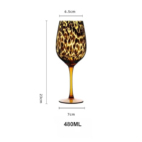 Verre à vin vintage cristal léopard JCVBN table rétro chic - 8