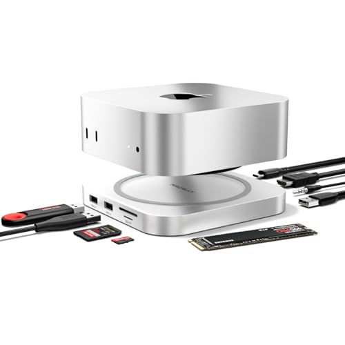Amazon.com: Macally Mac mini M4 Dock and Stand, Mac mini M4 Hub