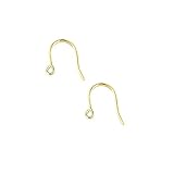 [ジュエリーショップエム] K18 18金 フックピアス ピアス 金具 パーツ ひっかけ フック 金属アレルギー対応 レディース 2個 1ペア イエローゴールド 18k07-G