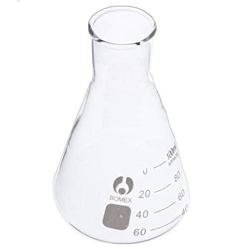 TuToy Matraz Erlenmeyer De Vidrio Estrecho Graduado De 100 Ml Matraz ...