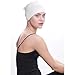 Deresina Chemo Headwear, Unisex Sleep Cap - Ultra-Soft Breathable Viscose Beanie for Medical Hair Loss, Alopecia (Floral Cream - One Size)