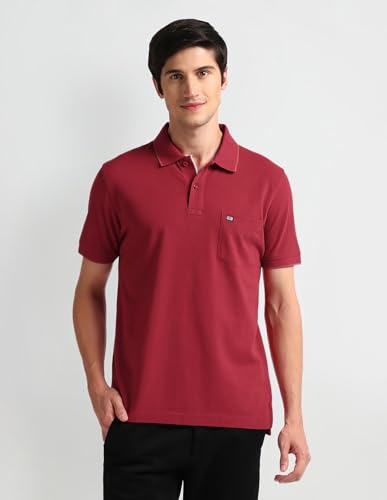 Image of Arrow Men's Solid Regular Fit Polo Shirt