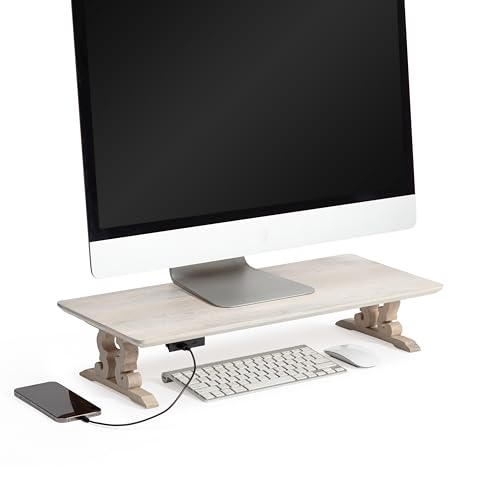 Image of Anji Mountain Monitor Stand - Desktop Organizer & Laptop Riser, Ergonomic Monitor Riser, Space-Saving Monitor Stand for Desk, Durable Construction, Easy Assembly, Ideal for Home & Office