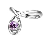 Minimalist amethyst engagement ring by Majade. Solitaire amethyst wedding ring, alternative non diamond ring, February birthstone ring, Solid 14k white gold ring. Unique bezel set simple curved band