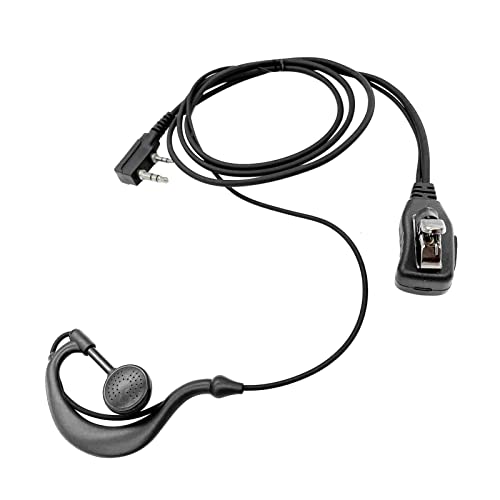 DCALU Tipo G Auriculares Walkie Talkie auricular auricular microfone Fit for Baofeng KG-UV1D / KG-UV2D / UVDIP/KG-669/659/679/689 rádio bidirecional walkie Talkie microfone (cor: Black)