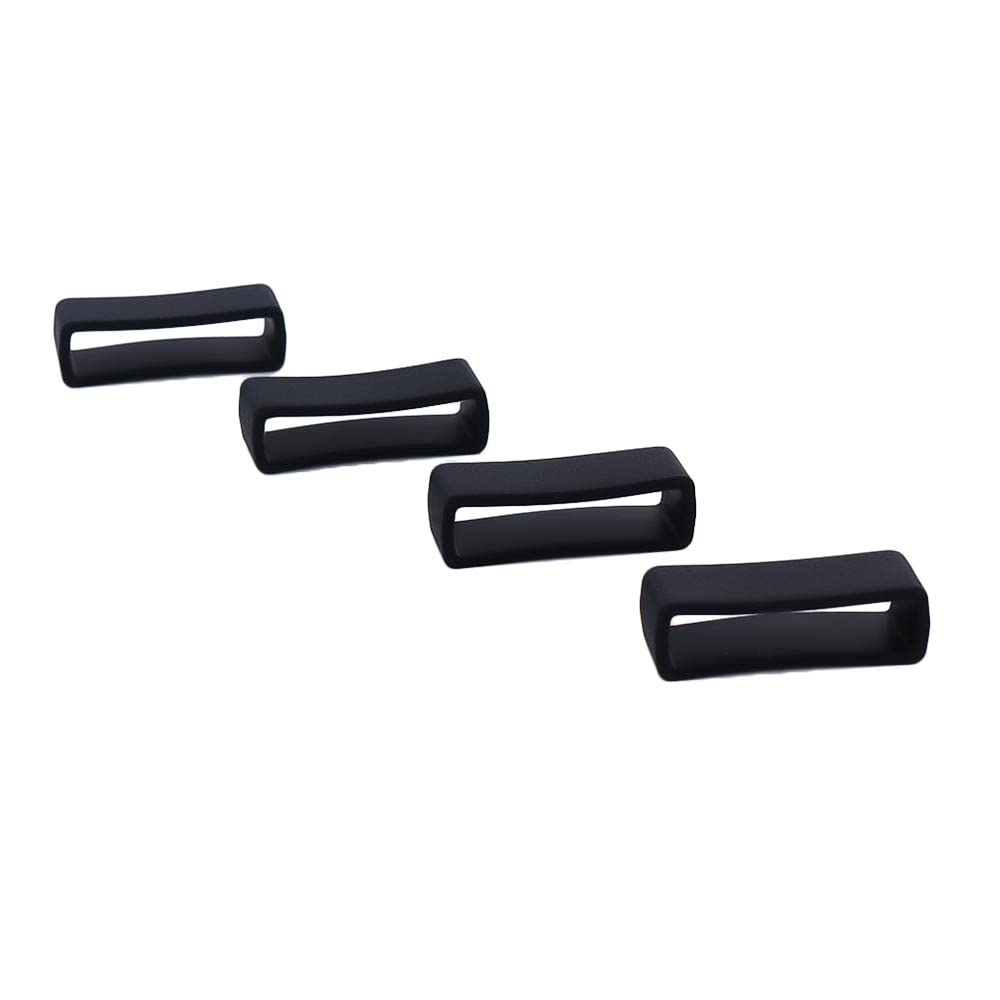 generic 4 PCS Silicone Watch Band Loops Watch Strap Keeper Replacement Watchband Holder Loop Fastener Rings for Smart