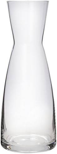 Bormioli Rocco Ypsilon Wine Carafe – Elegant Clear Glass Carafe For Water, Juice, Milk, Coffee, Iced Tea – Wide Mouth Serving Decanter Dispenser For Restaurants & Home Use – Made In Italy 36.5 Ounce