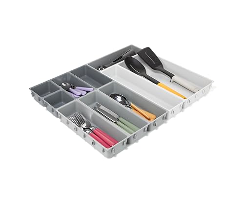 Joseph Joseph Blox 10 Bandejas Organizadoras para Cajones, Almacenamiento de Cosméticos, Papelería y Utensilios, Plástico Reciclado