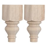 Veemoon 2 piedini di ricambio per divano: gambe rotonde in legno da 5,9" per mobili - piedini per tavolo in stile rustico - gambe robuste in legno tornito per la riparazione di divani e armadi.