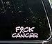 F*ck Cancer! - pink window cancer vinyl decal / sticker