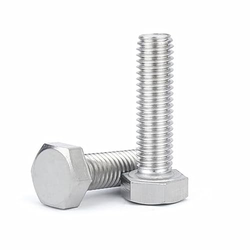 Image of 1 /2 inch-13 x 1-3 /4 inch Hex Head Screw Bolt,Fully Threaded,304 Stainless Steel 18-8,UNC Coarse Thread,5 Pcs.